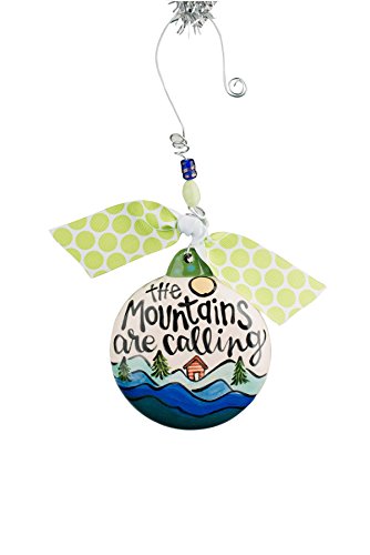 Glory Haus 2990120 Mountains are Calling Puff Ornament, 4″ x 4″, Multicolor