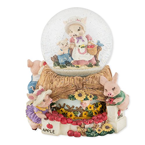 Momma Pig and Piglets 100mm Resin Water Globe Plays Tune Take Me Home, Country Roads