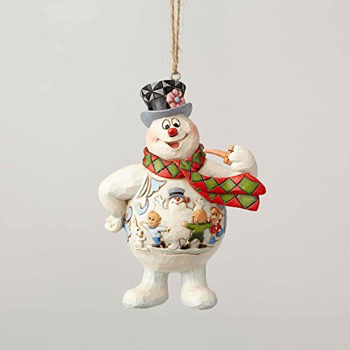 Enesco Frosty the Snowman by Jim Shore Frosty with Kid Scene on Belly Ornament