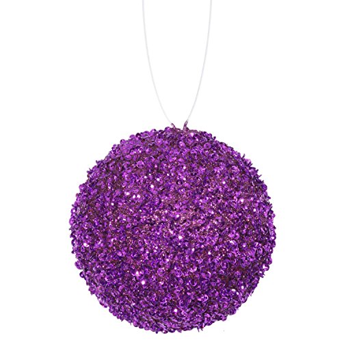 4ct Purple Majesty Sequin and Glitter Drenched Chr