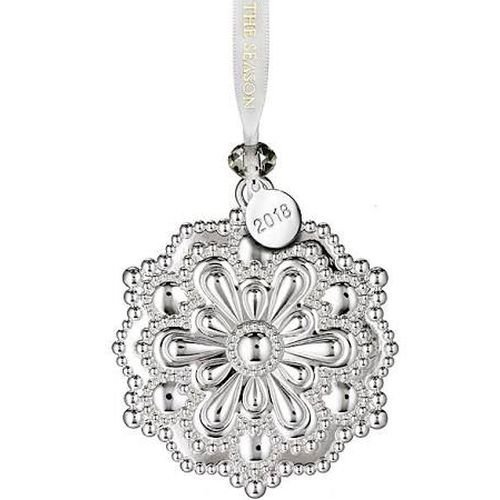 Waterford 2018 Silver Snowflake Christmas Ornament