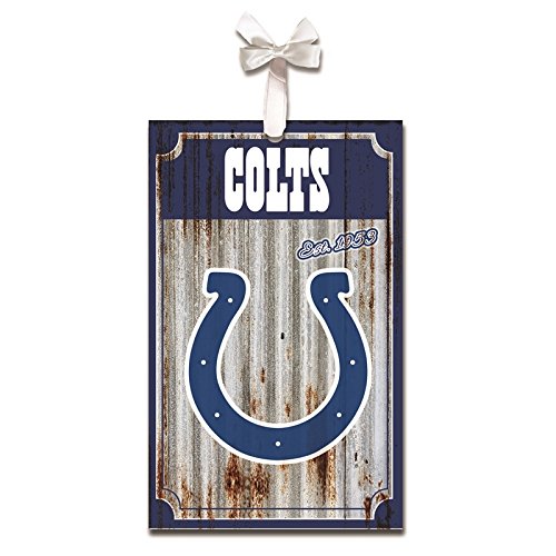 Team Sports America Indianapolis Colts, Metal Corrugate Ornament, Set of 2