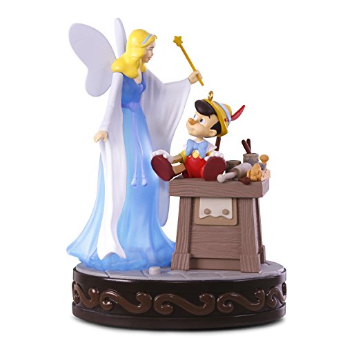 Hallmark Keepsake Christmas Ornament 2018 Year Dated, Disney Pinocchio A Real Boy with Light and Sound