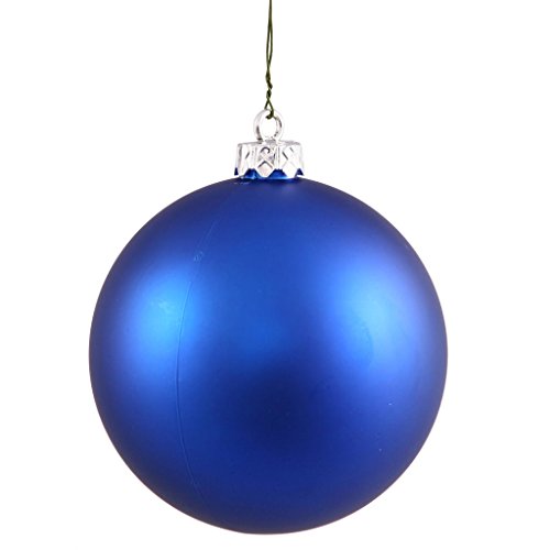 Vickerman 34771-2.75 Blue Matte Ball Christmas Tree Ornament (12 pack) (N590702DMV)