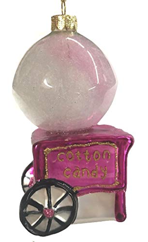 180 Degrees Blown Glass Hanging Ornament CG0100 4.75 Inches (Cotton Candy Machine)