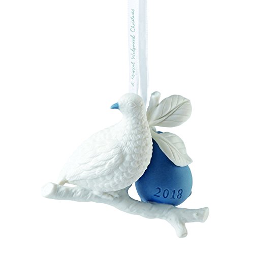 Wedgwood 2018 Annual Holiday Ornament Partridge in a Pear Tree, Blue