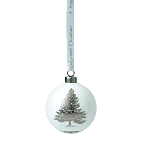 Wedgwood 2018 Annual Holiday Ornament Christmas Tree, 3.1 in, White