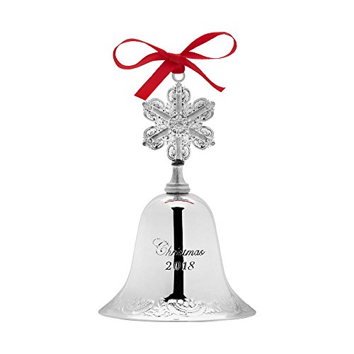 Wallace 2018 Grand Baroque Bell Silver-Plated Christmas Holiday Ornament, 24th Edition