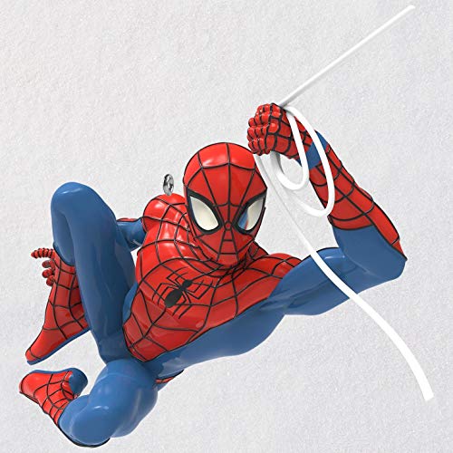 Hallmark Keepsake Christmas Ornament 2018 Year Dated, Marvel Spiderman Spidey Swings Into Action