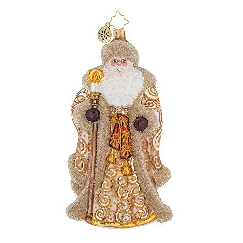Christopher Radko Metallic Treasure Santa Christmas Ornament