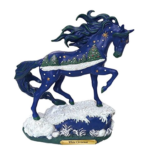 Enesco Trail of Painted Ponies White Christmas Resin Figurine 10 Inches