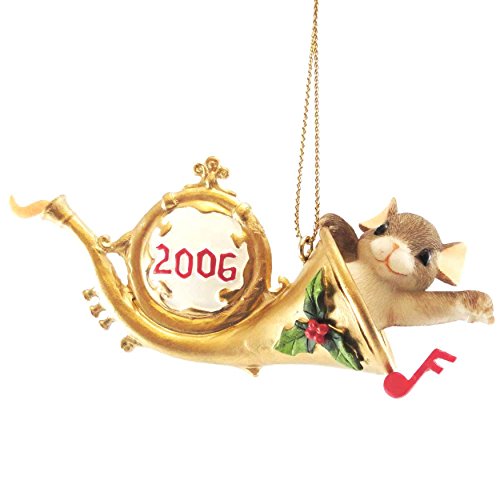 Charming Tails BEGIN THE HOLIDAY ON A HAPPY NOTE Resin Ornament Dated 2006 86154