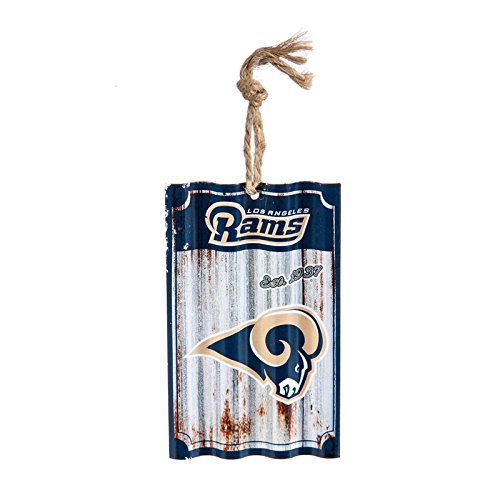 Team Sports America LA Rams, Metal Corrugate Ornament, Set of 4