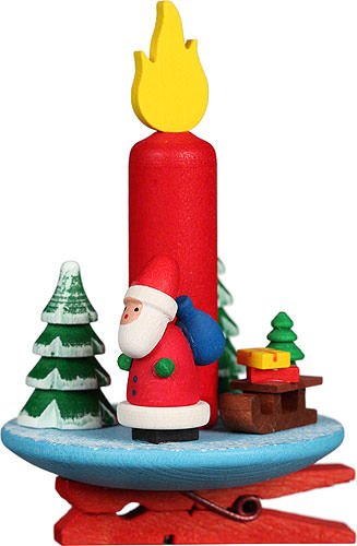 Christian Ulbricht Tree Ornament Candle Santa Clip – 6×8,5 cm / 2.4×3.3 inch