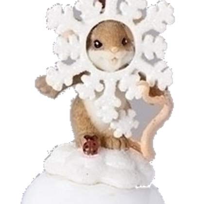 Charming Tails on a Bell Ornament – White Bell