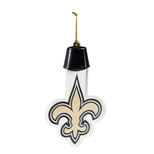 Team Sports America New Orleans Saints Radiant Lit Acrylic Team Icon Ornament, Set of 4