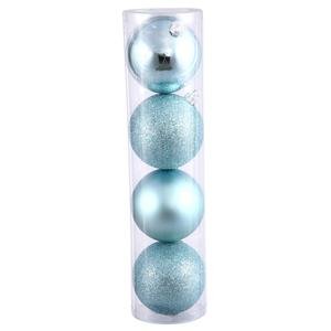 Vickerman 4″ Baby Blue 4 Finish Ball Ornament 12 per Box
