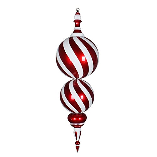 Vickerman 541371-30″ Red/White Candy Stripe Finial Christmas Tree Ornament (M180103)