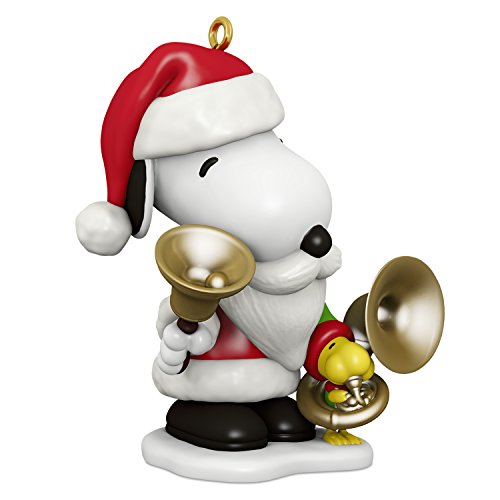 Hallmark Keepsake Christmas Ornament 2018 Year Dated, Peanuts Spotlight on Snoopy Bell-Ringer Snoopy