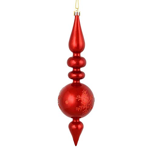 Vickerman 533277-10″ Red Candy Snowflake Finial Christmas Tree Ornament (4 pack) (N186703D)