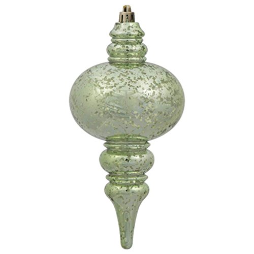 Vickerman 399286-7″ Celadon Shiny Mercury Finial Christmas Tree Ornament (3 pack) (M155654)