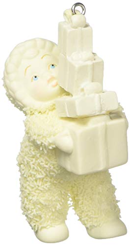 Department 56 Snowbabies Peace Collection “Lots of Gifts” Porcelain Hanging Ornament, 2.25”