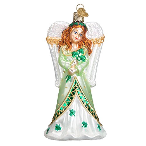 Old World Christmas Ornaments: Irish Angel Glass Blown Ornaments for Christmas Tree