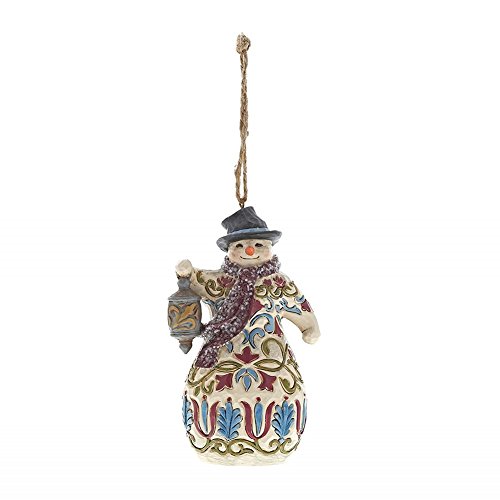 Enesco Jim Shore Heartwood Creek Victorian Snowman with Lantern Ornament