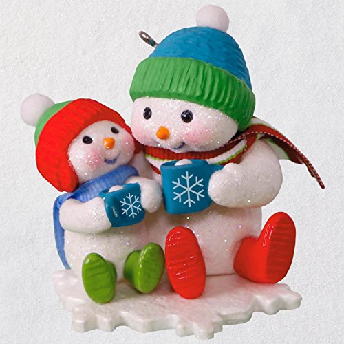 Hallmark Keepsake Christmas Ornament 2018 Year Dated, Snowmen Making Memories Cocoa Cuddles