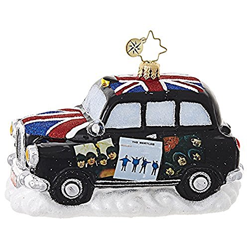 Christopher Radko Beatles Album Cover Cab Christmas Ornament