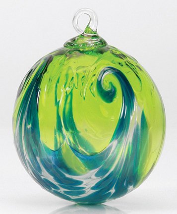 Glass Eye Studio Aqua Wave Classic Ornament