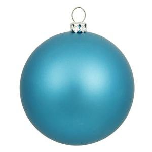 Vickerman 8″ Turquoise Matte Ball Ornament
