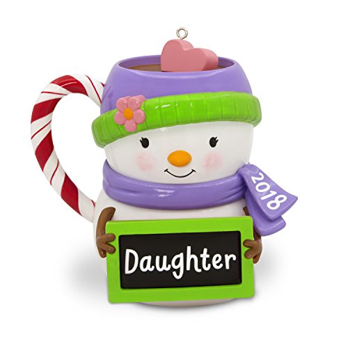 Hallmark Keepsake Christmas Ornament 2018 Year Dated, Daughter Snowman Mug