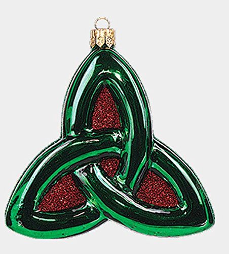 Pinnacle Peak Trading Company Irish Triple Trinity Knot Triquetra Polish Glass Christmas Ornament Decoration