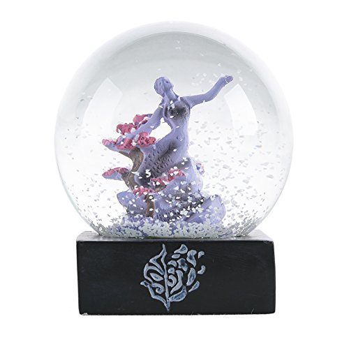 WOBAOS Snow Globe Crafts- Sculptured Resin Water Ball – Christmas Valentine’s Day Birthday Holiday New Year’s Gift (Diameter 60mm-80mm) (Diameter 80mm, Mermaid)