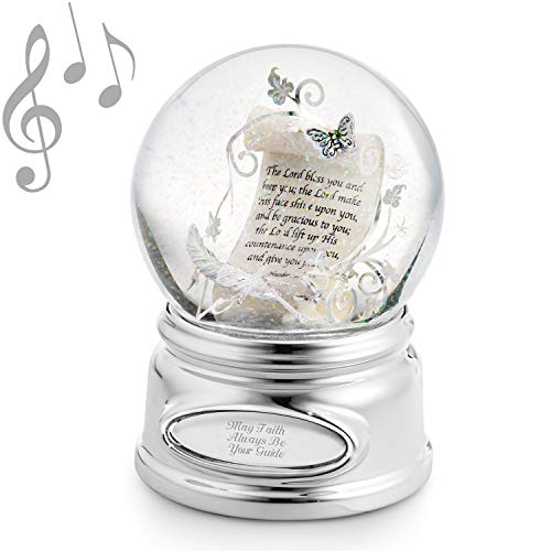 Things Remembered Personalized Inspirational Scroll Musical Snow Globe with Engraving Included
