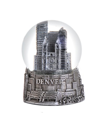 Denver Colorado 65mm Snow Globe – Silver