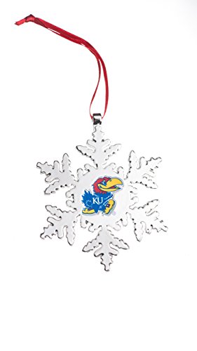 Collegiate Pulse Kansas Jayhawks NCAA Snowflake Christmas Ornament