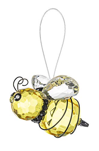 Ganz Queen Bee Sunshine Yellow 3 inch Sturdy Acrylic Decorative Hanging Ornament