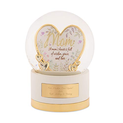 Things Remembered Personalized Gold Mom Heart Snow Globe with Engraving Included