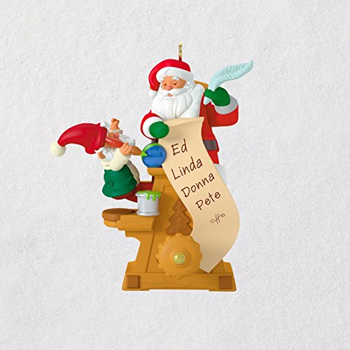 Hallmark Keepsake Mini Christmas Ornament 2018 Year Dated, Santa Hot Air Balloon Up and Away  Miniature, 1.31″