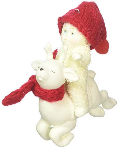 Department 56 Snowbabies “Reindeer Rides” Porcelain Hanging Ornament, 3.25”