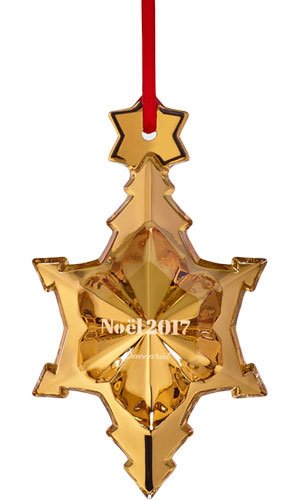 2017 20K Gold Crystal Christmas Annual Ornament By Baccarat