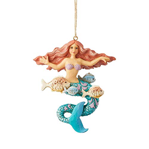 Enesco Jim Shore Heartwood Creek Coastal Mermaid Ornament, 3.94″