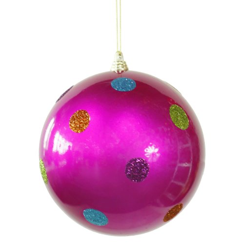 Vickerman Polka Dot Ball Ornament