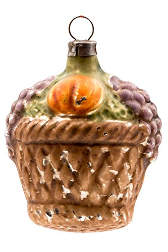 Marolin Small Fruit Basket MA2011111 German Glass Ornament w/Gift Box