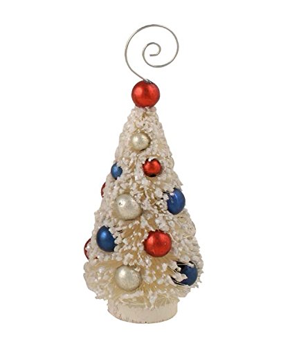 Bethany Lowe Patriotic Decor – Americana MINI Bottle Brush Trees Ornaments 3pc