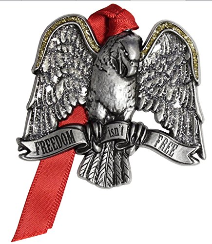 FREEDOM ISNT FREE Eagle Patriotic Pewter Ornament