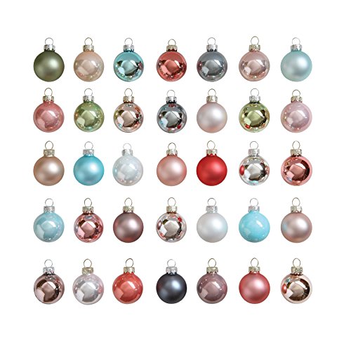 Creative Co-Op XM0660 Set of 54 Pastel Multicolor Round Glass Ornaments