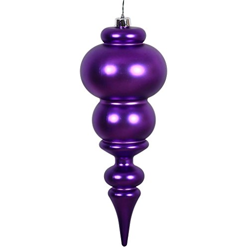 Vickerman 470244 – 14″ Purple Matte Finial Christmas Tree Ornament (N150666DMV)